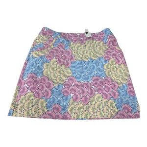NWT WOMEN'S EP NEW YORK GOLF SKIRT/SKORT - Medium - Blue Pink Yellow Shell